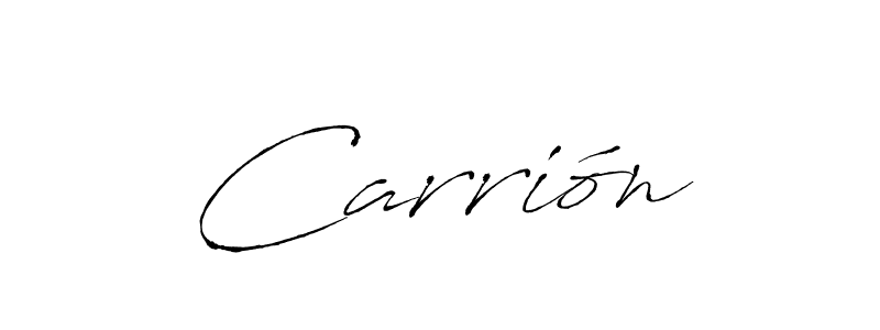 You should practise on your own different ways (Antro_Vectra) to write your name (Carrión) in signature. don't let someone else do it for you. Carrión signature style 6 images and pictures png