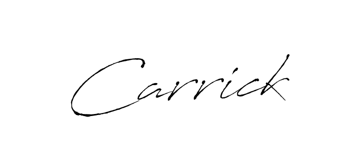 Make a beautiful signature design for name Carrick. With this signature (Antro_Vectra) style, you can create a handwritten signature for free. Carrick signature style 6 images and pictures png