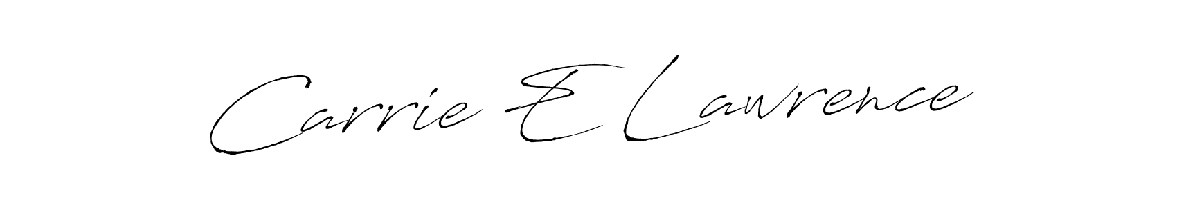 Create a beautiful signature design for name Carrie E Lawrence. With this signature (Antro_Vectra) fonts, you can make a handwritten signature for free. Carrie E Lawrence signature style 6 images and pictures png