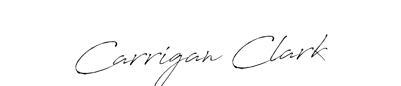 Make a beautiful signature design for name Carrigan Clark. With this signature (Antro_Vectra) style, you can create a handwritten signature for free. Carrigan Clark signature style 6 images and pictures png