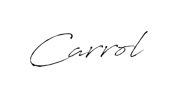 Make a beautiful signature design for name Carrol. With this signature (Antro_Vectra) style, you can create a handwritten signature for free. Carrol signature style 6 images and pictures png