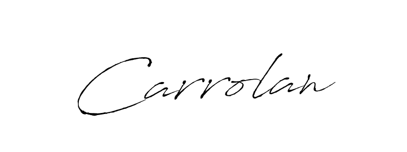 How to make Carrolan signature? Antro_Vectra is a professional autograph style. Create handwritten signature for Carrolan name. Carrolan signature style 6 images and pictures png