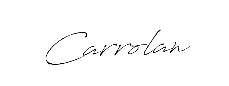 How to make Carrolan signature? Antro_Vectra is a professional autograph style. Create handwritten signature for Carrolan name. Carrolan signature style 6 images and pictures png