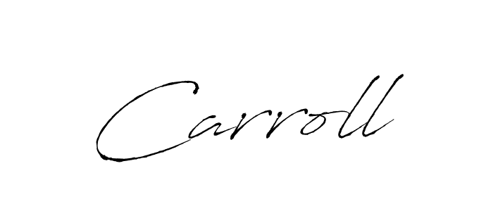 Make a beautiful signature design for name Carroll. With this signature (Antro_Vectra) style, you can create a handwritten signature for free. Carroll signature style 6 images and pictures png