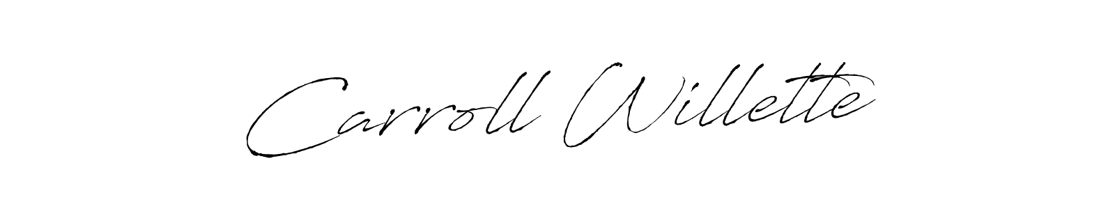 Create a beautiful signature design for name Carroll Willette. With this signature (Antro_Vectra) fonts, you can make a handwritten signature for free. Carroll Willette signature style 6 images and pictures png