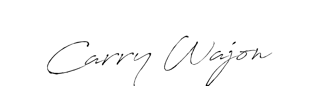 Carry Wajon stylish signature style. Best Handwritten Sign (Antro_Vectra) for my name. Handwritten Signature Collection Ideas for my name Carry Wajon. Carry Wajon signature style 6 images and pictures png