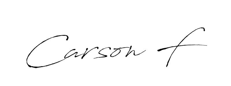 Carson F stylish signature style. Best Handwritten Sign (Antro_Vectra) for my name. Handwritten Signature Collection Ideas for my name Carson F. Carson F signature style 6 images and pictures png