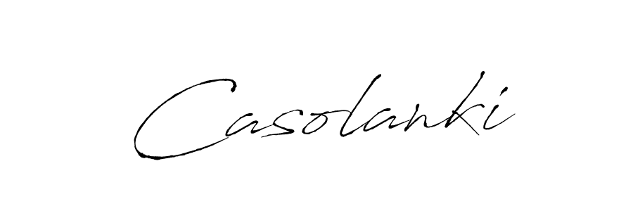 Make a beautiful signature design for name Casolanki. With this signature (Antro_Vectra) style, you can create a handwritten signature for free. Casolanki signature style 6 images and pictures png