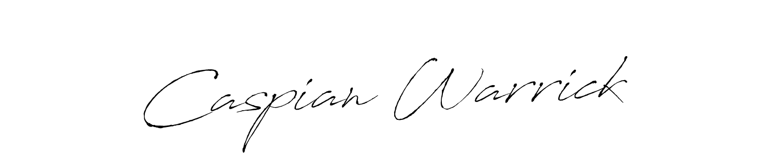 How to make Caspian Warrick name signature. Use Antro_Vectra style for creating short signs online. This is the latest handwritten sign. Caspian Warrick signature style 6 images and pictures png