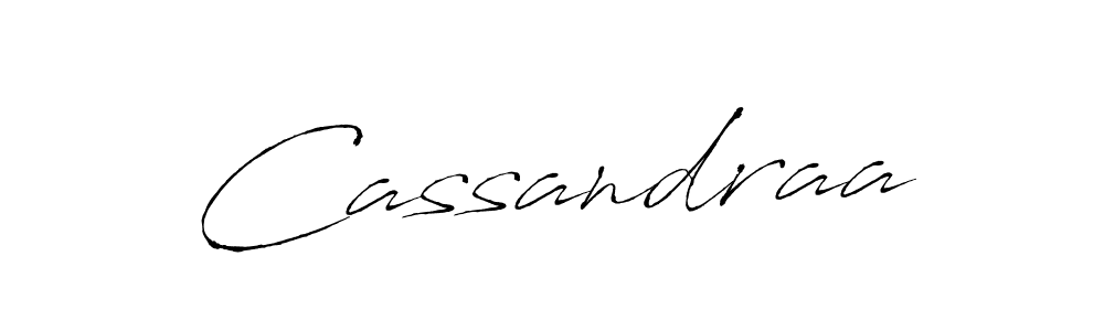 Make a beautiful signature design for name Cassandraa. With this signature (Antro_Vectra) style, you can create a handwritten signature for free. Cassandraa signature style 6 images and pictures png