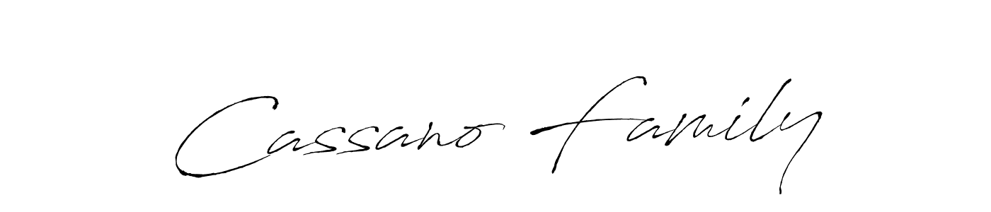 Cassano Family stylish signature style. Best Handwritten Sign (Antro_Vectra) for my name. Handwritten Signature Collection Ideas for my name Cassano Family. Cassano Family signature style 6 images and pictures png