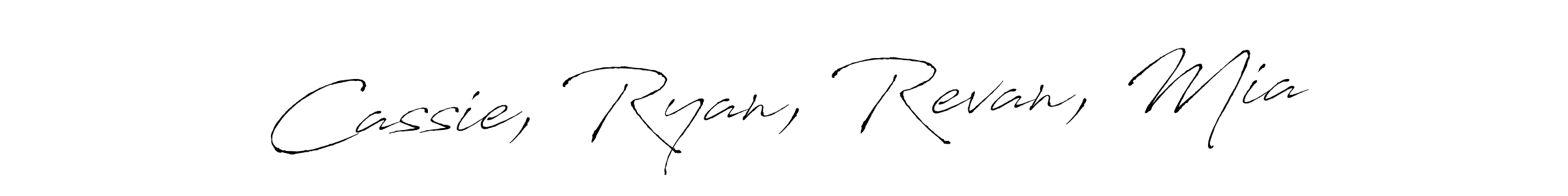 Make a beautiful signature design for name Cassie, Ryan, Revan, Mia. Use this online signature maker to create a handwritten signature for free. Cassie, Ryan, Revan, Mia signature style 6 images and pictures png
