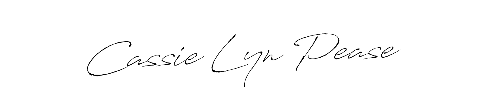 Cassie Lyn Pease stylish signature style. Best Handwritten Sign (Antro_Vectra) for my name. Handwritten Signature Collection Ideas for my name Cassie Lyn Pease. Cassie Lyn Pease signature style 6 images and pictures png