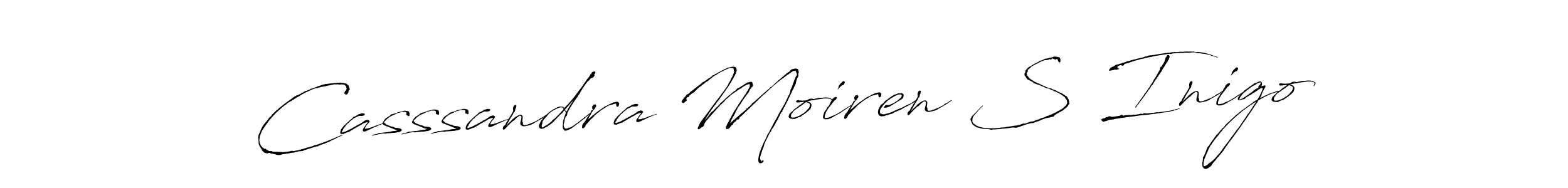 You can use this online signature creator to create a handwritten signature for the name Casssandra Moiren S Inigo. This is the best online autograph maker. Casssandra Moiren S Inigo signature style 6 images and pictures png