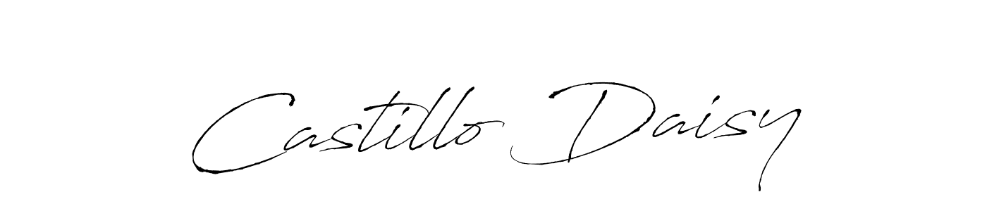 How to make Castillo Daisy name signature. Use Antro_Vectra style for creating short signs online. This is the latest handwritten sign. Castillo Daisy signature style 6 images and pictures png