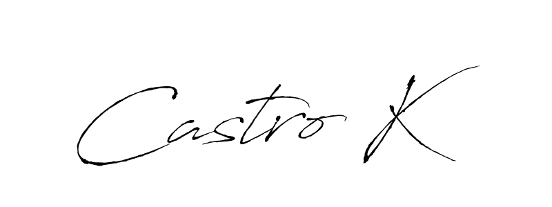 How to make Castro K name signature. Use Antro_Vectra style for creating short signs online. This is the latest handwritten sign. Castro K signature style 6 images and pictures png