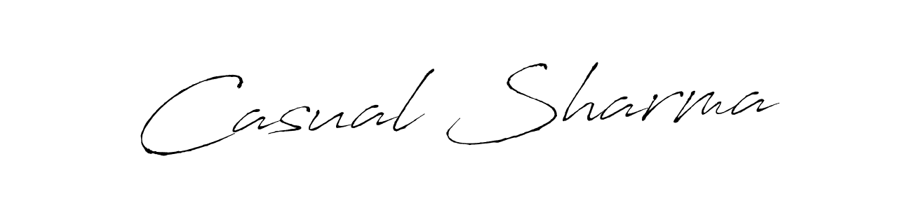 Design your own signature with our free online signature maker. With this signature software, you can create a handwritten (Antro_Vectra) signature for name Casual Sharma. Casual Sharma signature style 6 images and pictures png