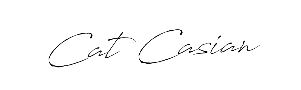 Design your own signature with our free online signature maker. With this signature software, you can create a handwritten (Antro_Vectra) signature for name Cat Casian. Cat Casian signature style 6 images and pictures png