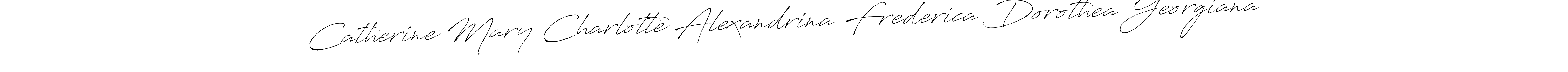 How to make Catherine Mary Charlotte Alexandrina Frederica Dorothea Georgiana name signature. Use Antro_Vectra style for creating short signs online. This is the latest handwritten sign. Catherine Mary Charlotte Alexandrina Frederica Dorothea Georgiana signature style 6 images and pictures png