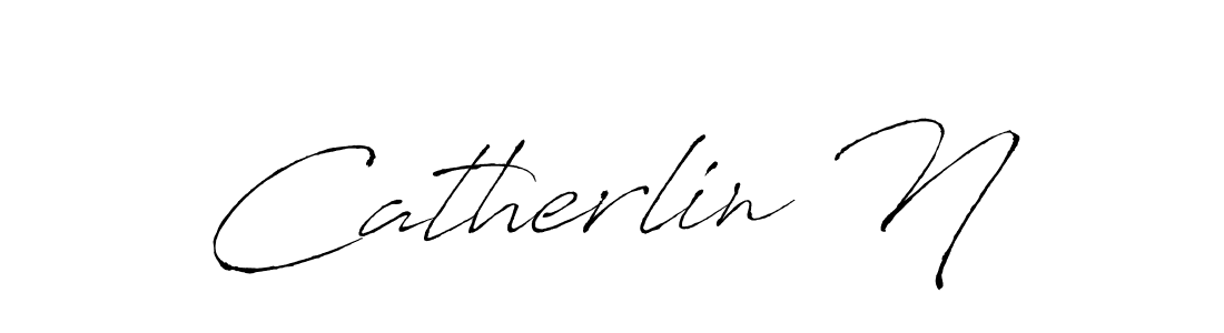 Use a signature maker to create a handwritten signature online. With this signature software, you can design (Antro_Vectra) your own signature for name Catherlin N. Catherlin N signature style 6 images and pictures png