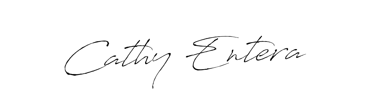 How to make Cathy Entera name signature. Use Antro_Vectra style for creating short signs online. This is the latest handwritten sign. Cathy Entera signature style 6 images and pictures png