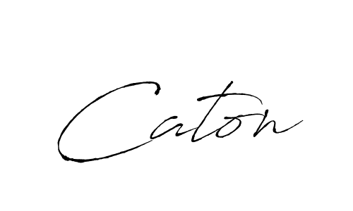 Use a signature maker to create a handwritten signature online. With this signature software, you can design (Antro_Vectra) your own signature for name Caton. Caton signature style 6 images and pictures png