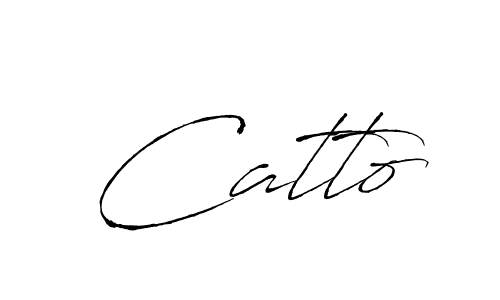 Design your own signature with our free online signature maker. With this signature software, you can create a handwritten (Antro_Vectra) signature for name Catto. Catto signature style 6 images and pictures png