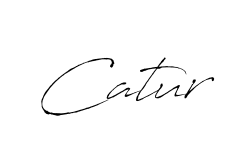 Design your own signature with our free online signature maker. With this signature software, you can create a handwritten (Antro_Vectra) signature for name Catur. Catur signature style 6 images and pictures png