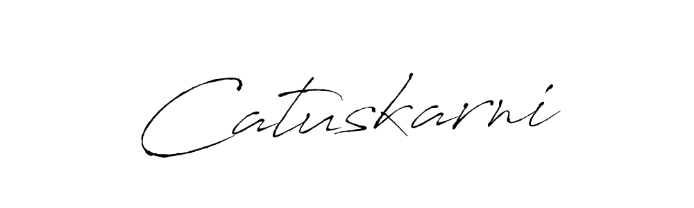 Antro_Vectra is a professional signature style that is perfect for those who want to add a touch of class to their signature. It is also a great choice for those who want to make their signature more unique. Get Catuskarni name to fancy signature for free. Catuskarni signature style 6 images and pictures png