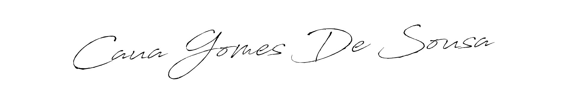 Caua Gomes De Sousa stylish signature style. Best Handwritten Sign (Antro_Vectra) for my name. Handwritten Signature Collection Ideas for my name Caua Gomes De Sousa. Caua Gomes De Sousa signature style 6 images and pictures png