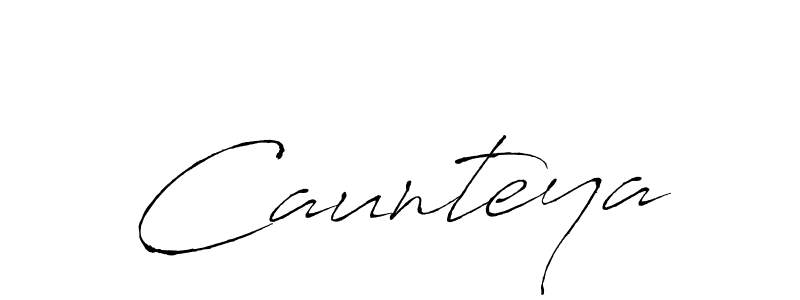 How to make Caunteya name signature. Use Antro_Vectra style for creating short signs online. This is the latest handwritten sign. Caunteya signature style 6 images and pictures png