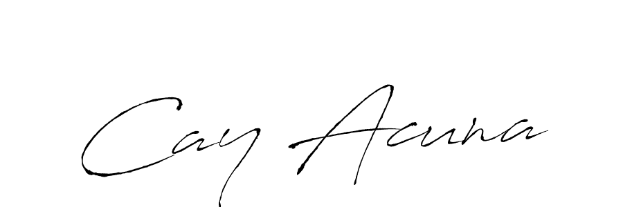 Similarly Antro_Vectra is the best handwritten signature design. Signature creator online .You can use it as an online autograph creator for name Cay Acuna. Cay Acuna signature style 6 images and pictures png