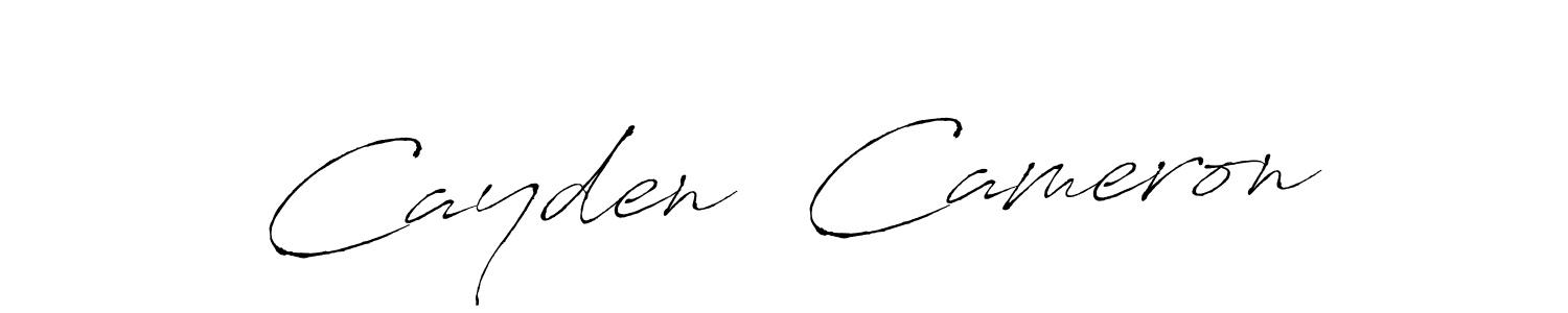 How to make Cayden  Cameron name signature. Use Antro_Vectra style for creating short signs online. This is the latest handwritten sign. Cayden  Cameron signature style 6 images and pictures png