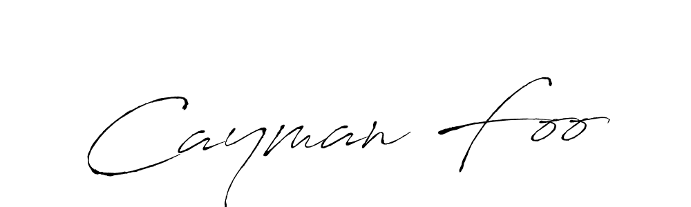 Create a beautiful signature design for name Cayman Foo. With this signature (Antro_Vectra) fonts, you can make a handwritten signature for free. Cayman Foo signature style 6 images and pictures png