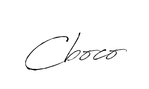 Use a signature maker to create a handwritten signature online. With this signature software, you can design (Antro_Vectra) your own signature for name Cboco. Cboco signature style 6 images and pictures png