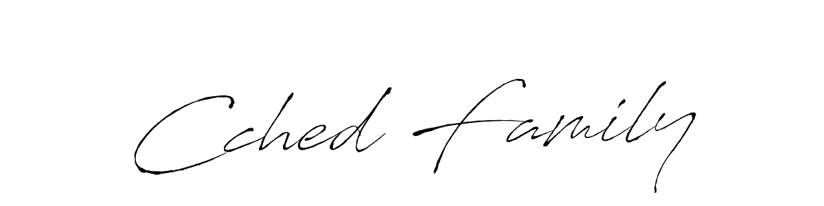 Make a beautiful signature design for name Cched Family. With this signature (Antro_Vectra) style, you can create a handwritten signature for free. Cched Family signature style 6 images and pictures png