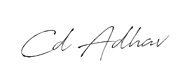 Design your own signature with our free online signature maker. With this signature software, you can create a handwritten (Antro_Vectra) signature for name Cd Adhav. Cd Adhav signature style 6 images and pictures png