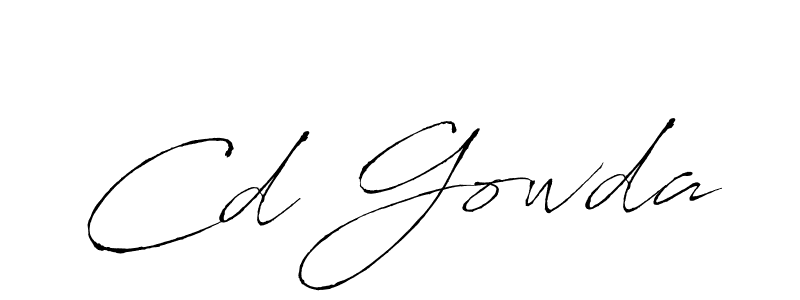 Use a signature maker to create a handwritten signature online. With this signature software, you can design (Antro_Vectra) your own signature for name Cd Gowda. Cd Gowda signature style 6 images and pictures png