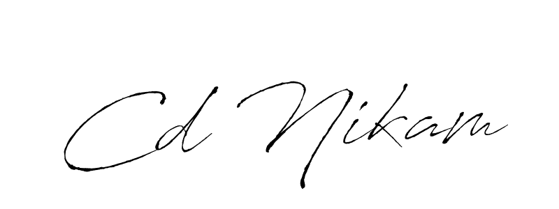 Antro_Vectra is a professional signature style that is perfect for those who want to add a touch of class to their signature. It is also a great choice for those who want to make their signature more unique. Get Cd Nikam name to fancy signature for free. Cd Nikam signature style 6 images and pictures png