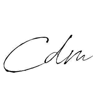 Use a signature maker to create a handwritten signature online. With this signature software, you can design (Antro_Vectra) your own signature for name Cdm. Cdm signature style 6 images and pictures png