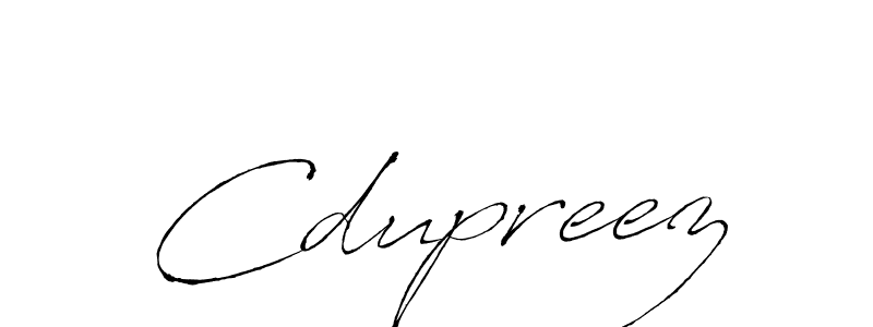 Make a beautiful signature design for name Cdupreez. With this signature (Antro_Vectra) style, you can create a handwritten signature for free. Cdupreez signature style 6 images and pictures png