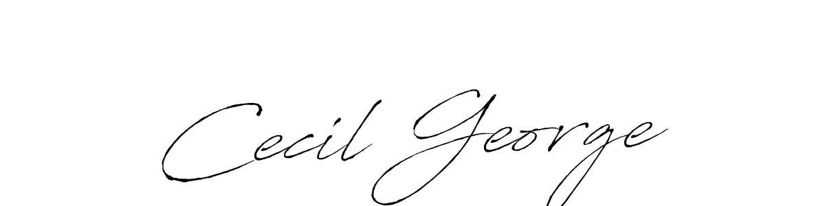 Cecil George stylish signature style. Best Handwritten Sign (Antro_Vectra) for my name. Handwritten Signature Collection Ideas for my name Cecil George. Cecil George signature style 6 images and pictures png