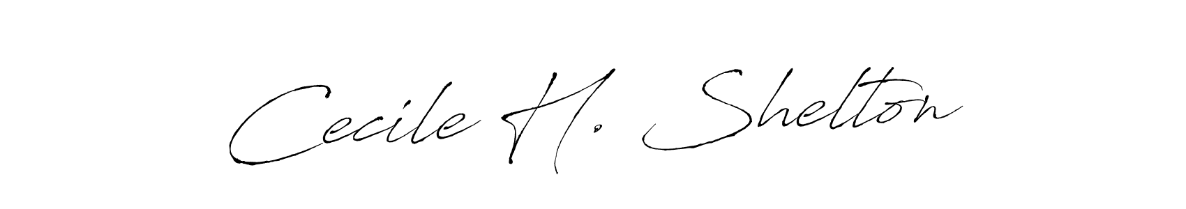 Cecile H. Shelton stylish signature style. Best Handwritten Sign (Antro_Vectra) for my name. Handwritten Signature Collection Ideas for my name Cecile H. Shelton. Cecile H. Shelton signature style 6 images and pictures png