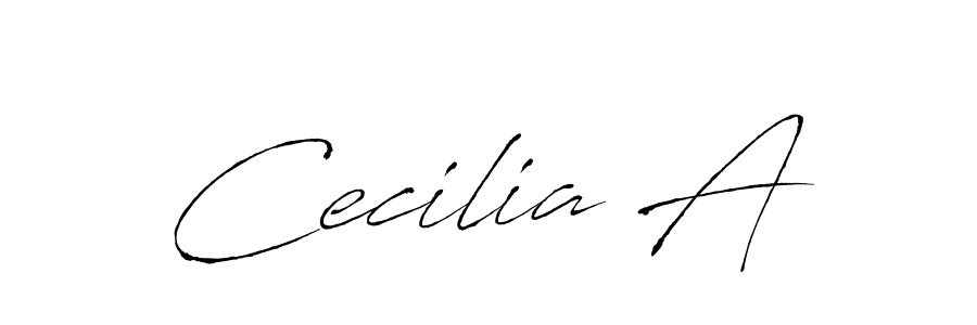 Design your own signature with our free online signature maker. With this signature software, you can create a handwritten (Antro_Vectra) signature for name Cecilia A. Cecilia A signature style 6 images and pictures png