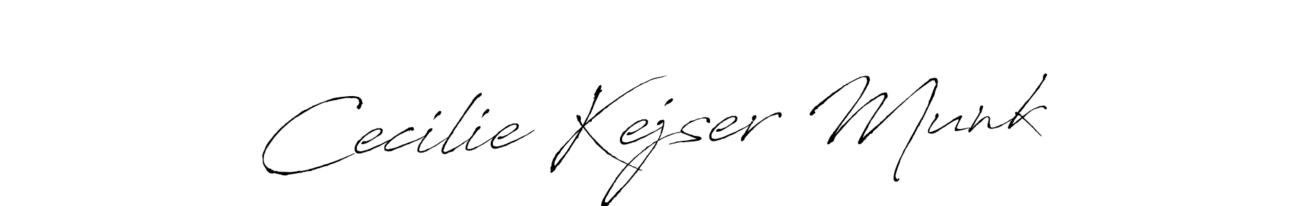 How to make Cecilie Kejser Munk name signature. Use Antro_Vectra style for creating short signs online. This is the latest handwritten sign. Cecilie Kejser Munk signature style 6 images and pictures png