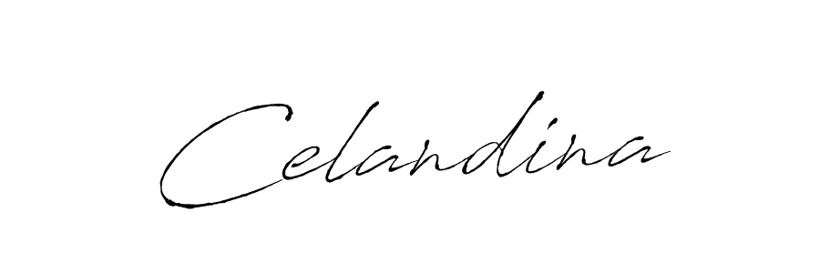 Use a signature maker to create a handwritten signature online. With this signature software, you can design (Antro_Vectra) your own signature for name Celandina. Celandina signature style 6 images and pictures png