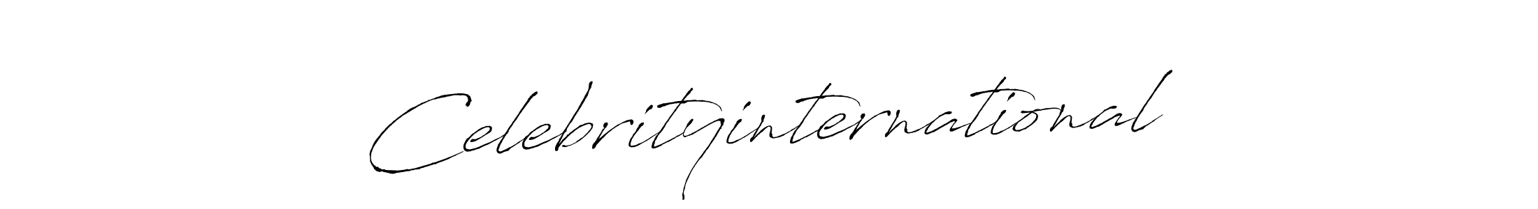 Create a beautiful signature design for name Celebrityinternational. With this signature (Antro_Vectra) fonts, you can make a handwritten signature for free. Celebrityinternational signature style 6 images and pictures png
