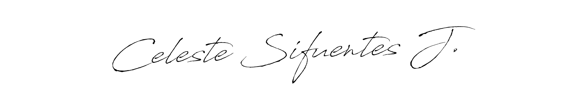 if you are searching for the best signature style for your name Celeste Sifuentes J.. so please give up your signature search. here we have designed multiple signature styles  using Antro_Vectra. Celeste Sifuentes J. signature style 6 images and pictures png