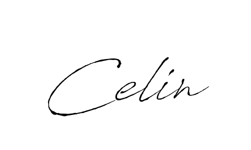 Celin stylish signature style. Best Handwritten Sign (Antro_Vectra) for my name. Handwritten Signature Collection Ideas for my name Celin. Celin signature style 6 images and pictures png