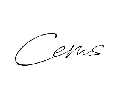 The best way (Antro_Vectra) to make a short signature is to pick only two or three words in your name. The name Cems include a total of six letters. For converting this name. Cems signature style 6 images and pictures png